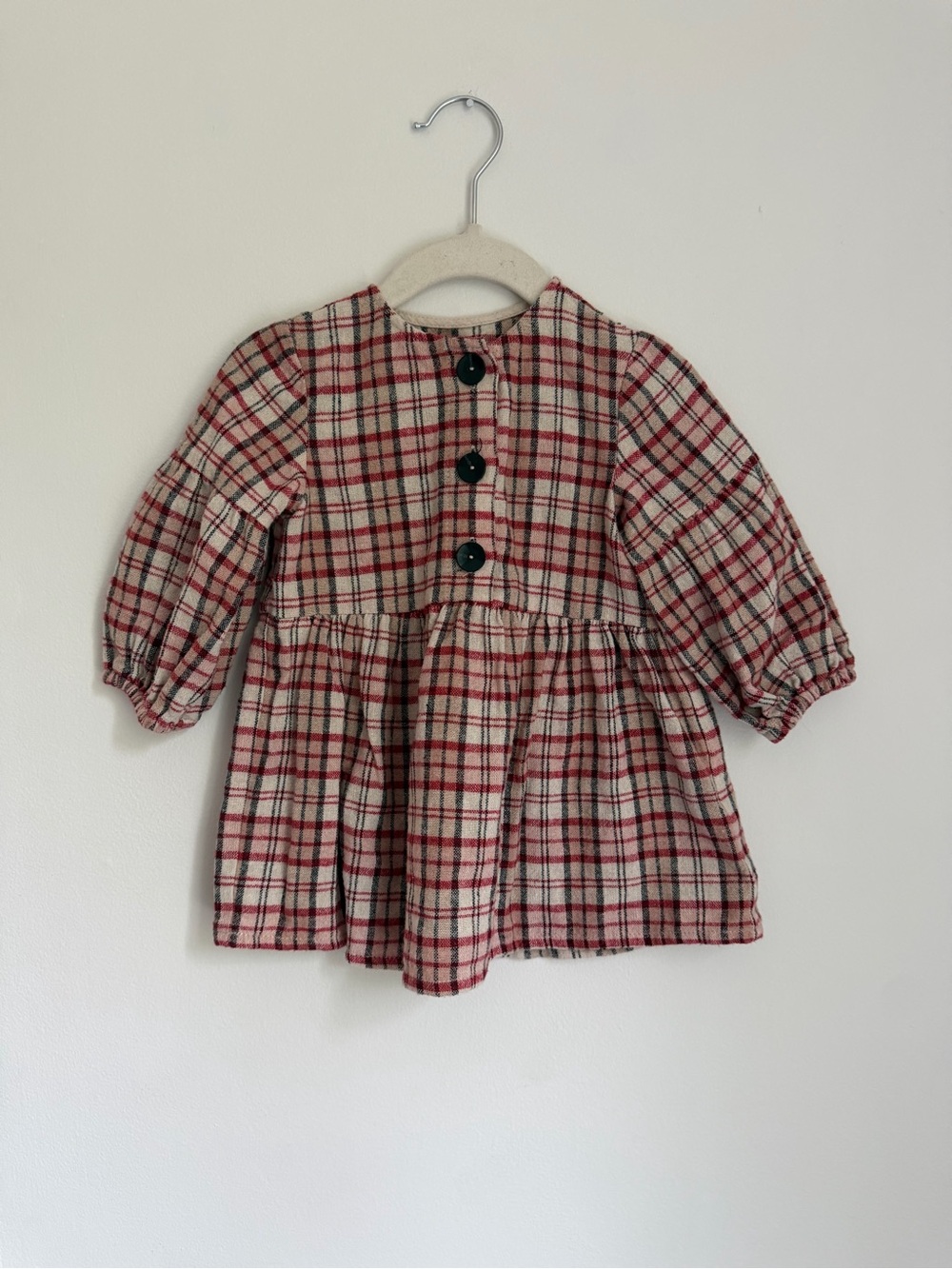 Zara Plaid Buttoned Baby Dress (Size 9-12m)